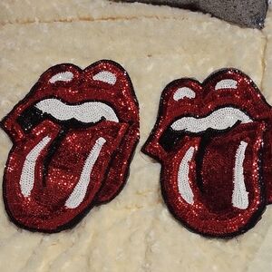 Red Sequin Tongue Patches